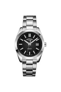 Классические аналоговые кварцевые часы из нержавеющей стали - Lb05180/04 Rotary, черный