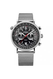 Классические аналоговые кварцевые часы из нержавеющей стали - Gb05235/04 Rotary, черный