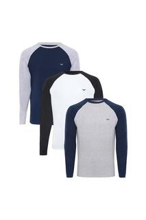 Набор из 3 футболок с длинным рукавом Trent Threadbare, серый