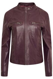 Байкерская куртка из натуральной кожи Pelle D&apos;annata, фиолетовый