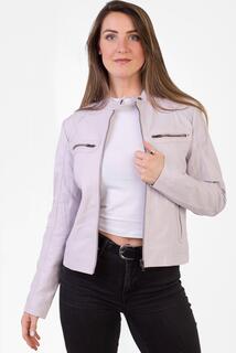Байкерская куртка из натуральной кожи Pelle D&apos;annata, фиолетовый