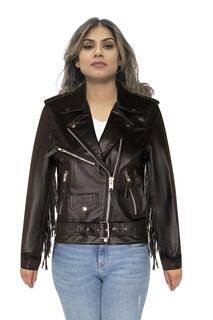 Байкерская куртка с бахромой и кисточками - Seville Infinity Leather, черный