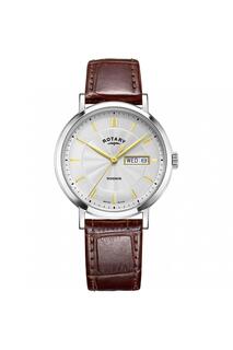 Классические аналоговые кварцевые часы из нержавеющей стали Windsor - Gs05420/02 Rotary, белый