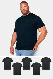 Набор из 5 футболок BadRhino, черный