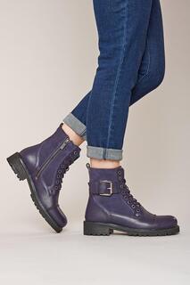 Байкерские ботинки Hollowell на шнуровке Moshulu, фиолетовый