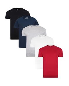 Набор из 5 футболок с насыщенным содержанием хлопка в ассортименте Threadbare, мультиколор