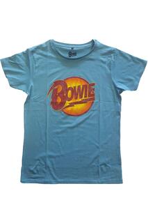 Футболка с винтажным логотипом Diamond Dogs David Bowie, синий