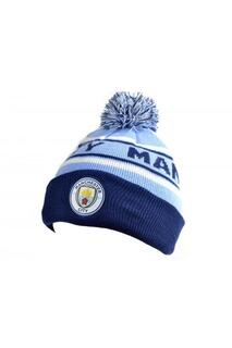 Вязаная шапка Bronx Bobble Manchester City FC, синий