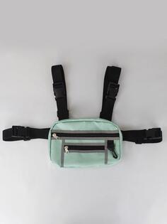 Нагрудная сумка с карманами SVNX, зеленый