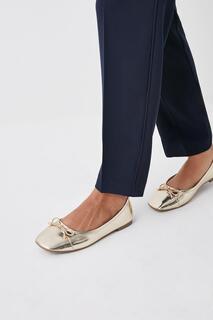 Балетки Petra Comfort с квадратным носком Dorothy Perkins, золото