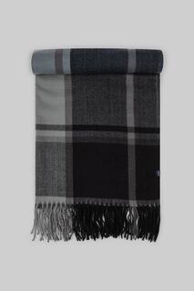 Серый шарф-одеяло в клетку Steel &amp; Jelly, серый