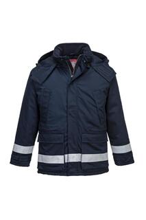 Огнестойкая антистатическая зимняя стеганая куртка Portwest, темно-синий