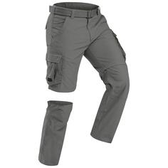 Треккинговые брюки-карго Decathlon Travel 100 на молнии Forclaz, коричневый