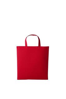 Хлопковая сумка-шопер с короткой ручкой Nutshell, красный