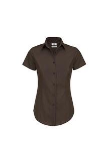 Деловая рубашка с коротким рукавом Black Tie B&amp;C, коричневый B&C