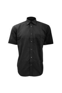 Деловая рубашка с коротким рукавом Kustom Kit, черный