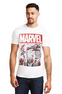 Хлопковая футболка «Герои комиксов» Marvel, белый