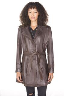 Тренч длиной 3/4-Ranchi Infinity Leather, коричневый