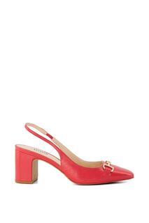 Детализированные кожаные туфли на каблуке с ремешками Dune London, красный