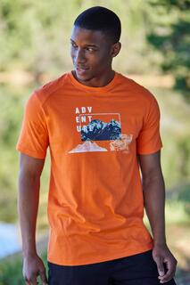 Легкая футболка Adventure из органического материала с короткими рукавами Mountain Warehouse, оранжевый