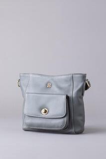 Кожаная сумка через плечо &apos;Rickerlea&apos; с карманами Lakeland Leather, серый