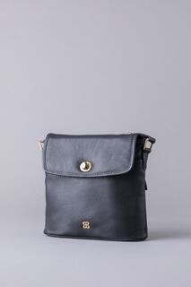 Кожаная сумка через плечо &apos;Rickerlea&apos; с поворотным замком Lakeland Leather, черный