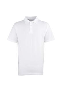 Однотонная рубашка-поло из тяжелого пике с заклепками Premier, белый Premier.