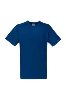Легкая футболка с V-образным вырезом и короткими рукавами Fruit of the Loom, темно-синий