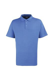 Однотонная рубашка-поло из тяжелого пике с заклепками Premier, синий Premier.