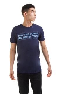 Хлопковая футболка Force с надписью Star Wars, синий
