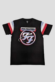 Трехцветная футболка Comet Ringer Foo Fighters, черный
