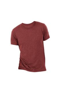 Однотонная футболка Triblend с круглым вырезом и короткими рукавами Bella + Canvas, красный