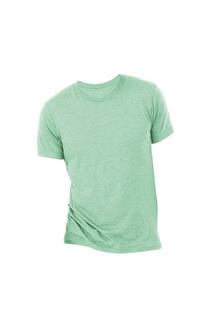 Однотонная футболка Triblend с круглым вырезом и короткими рукавами Bella + Canvas, зеленый