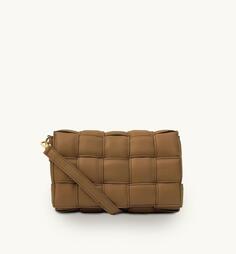Кожаная сумка через плечо с мягкой подкладкой и простым ремешком для латте Apatchy London, бежевый
