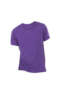 Однотонная футболка Triblend с круглым вырезом и короткими рукавами Bella + Canvas, фиолетовый