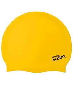 Силиконовая шапочка для плавания - однотонные цвета Simply Swim, желтый