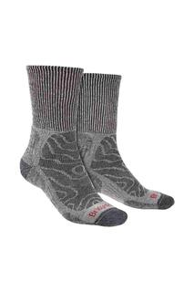 Легкие мягкие носки для походов из мериносовой шерсти Bridgedale, серый