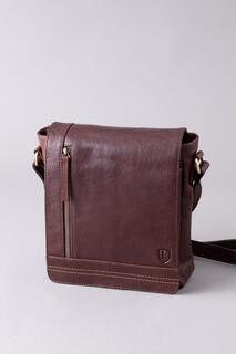 Кожаная сумка-мессенджер Keswick среднего размера Lakeland Leather, коричневый
