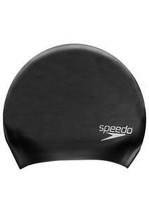 Силиконовая шапочка для плавания с длинными волосами Speedo, черный