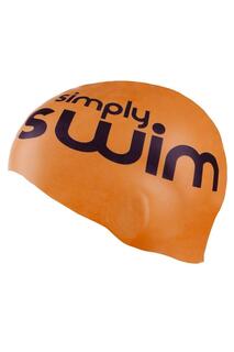 Силиконовая шапочка для плавания с высокой видимостью Simply Swim, оранжевый