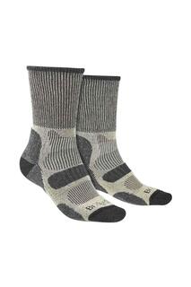 Легкие хлопковые прохладные носки с мягкой подкладкой для походов Bridgedale, серый