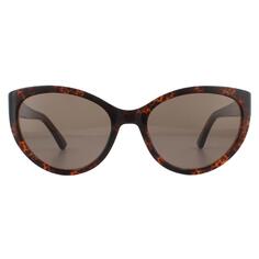 Оранжево-коричневые солнцезащитные очки Cat Eye Havana Moschino, коричневый