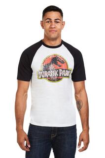 Хлопковая футболка с рваным логотипом «Парк Юрского периода» Jurassic Park, мультиколор