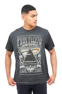 Хлопковая футболка с плакатом Карнеги Pink Floyd, черный