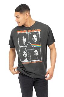 Хлопковая футболка с портретами Pink Floyd, черный