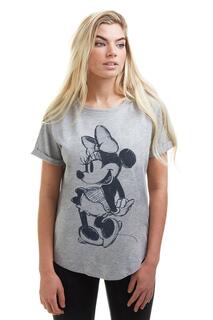 Хлопковая футболка с рисунком Микки Мауса Disney, серый