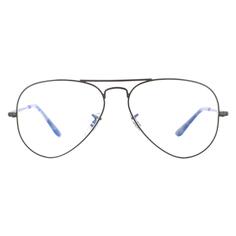 Черные прозрачные синие солнцезащитные очки-авиаторы со светофильтром Ray-Ban, черный