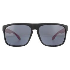 Черные прямоугольные и розовые черные поляризованные солнцезащитные очки Rubbertouch montana, черный