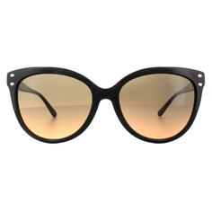 Черные серые коричневые солнцезащитные очки «кошачий глаз» с градиентом Michael Kors, черный
