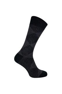 Дышащие деловые носки с бамбуковым узором Sock Snob, серый